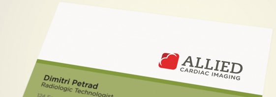 Allied Cardiac Imaging business card detail