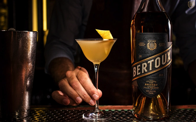 cropped image of Bertoux Brandy website