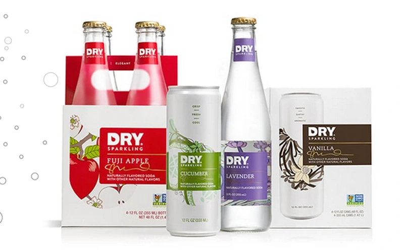 cropped image of Dry Soda website